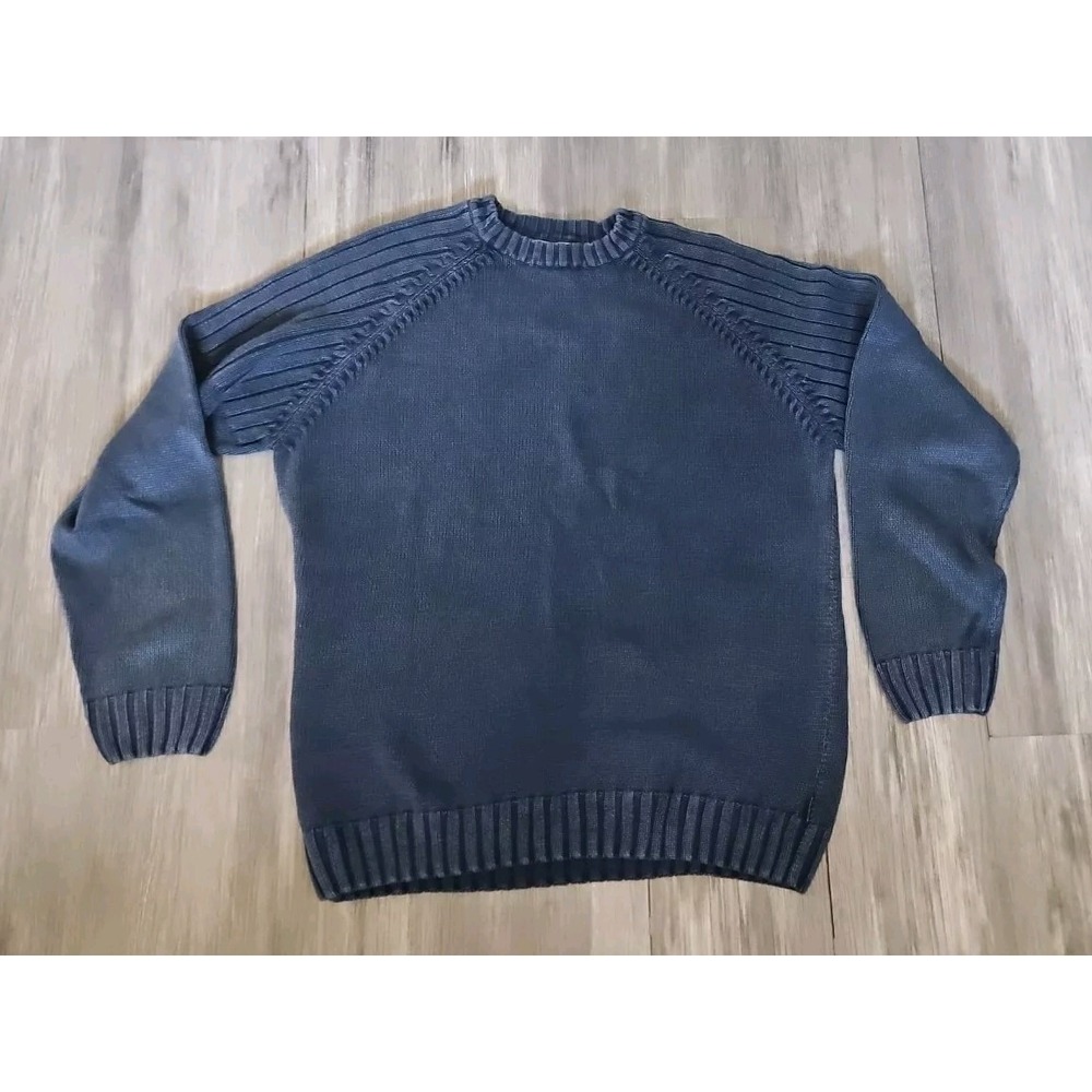 VTG Woolrich Sweater Mens XXL Blue Knit Pullover Crewneck